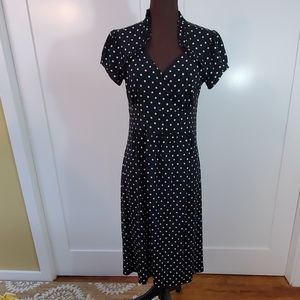 Black & white polka dot dress